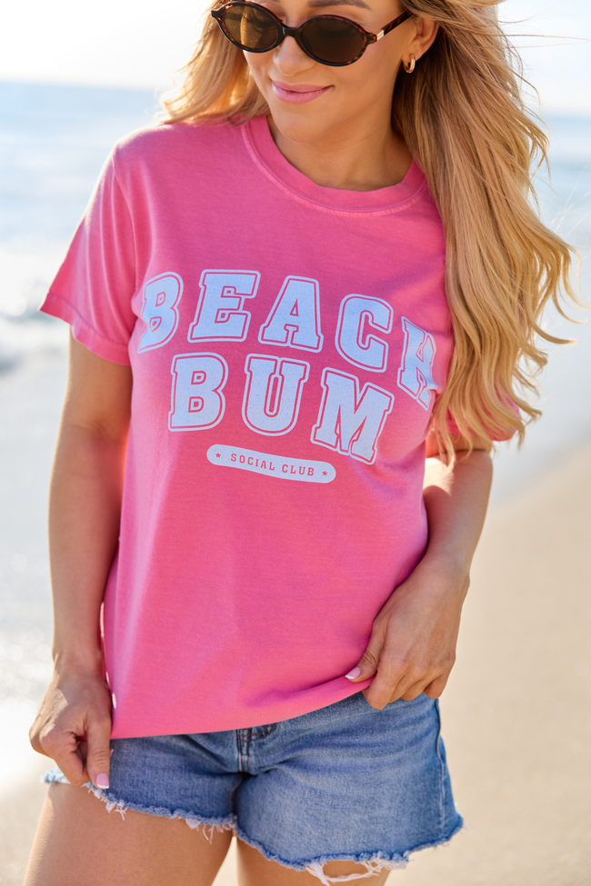Beach Bum Pink Graphic Tee