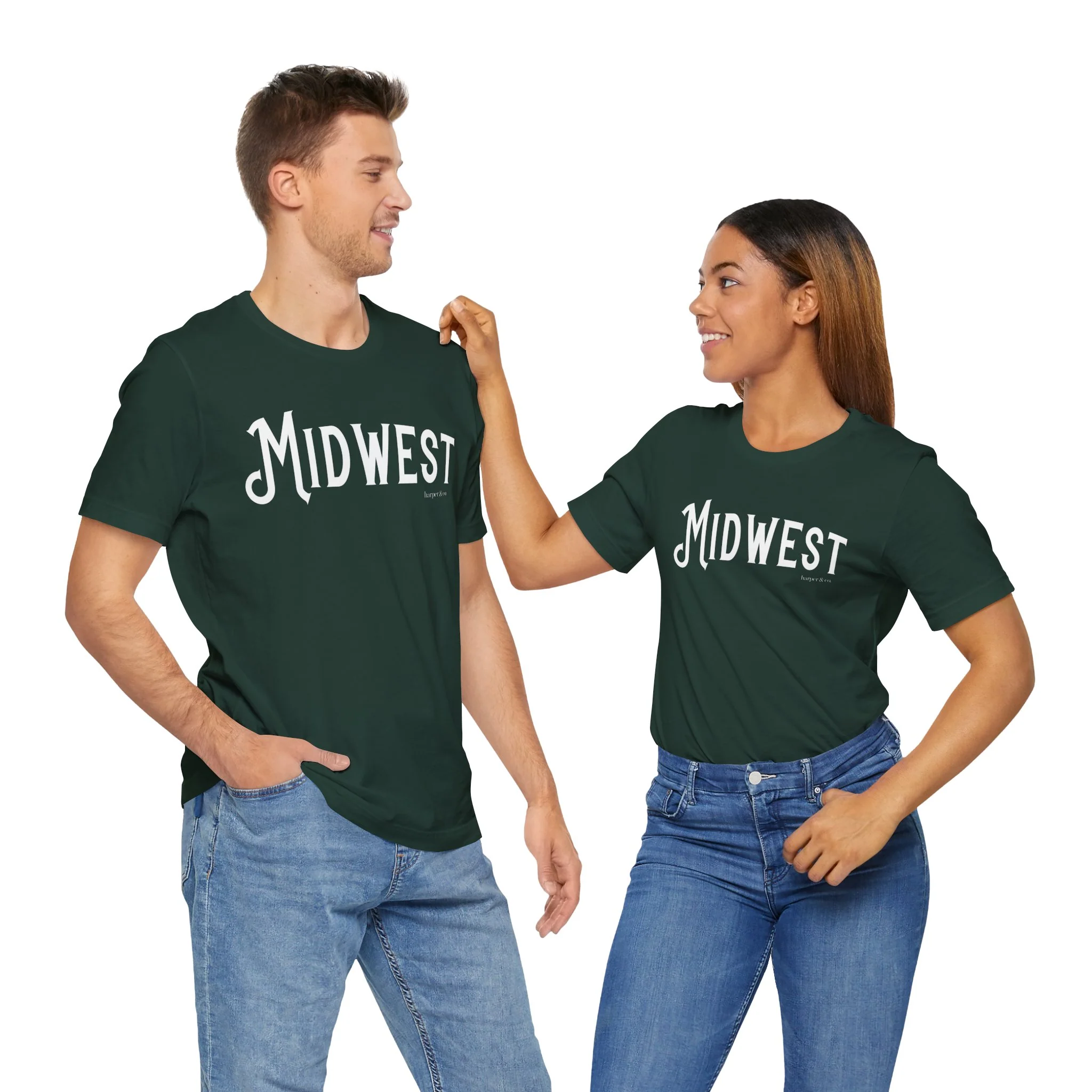Midwest Unisex Jersey Tee - Casual Soft Cotton Short Sleeve Shirt