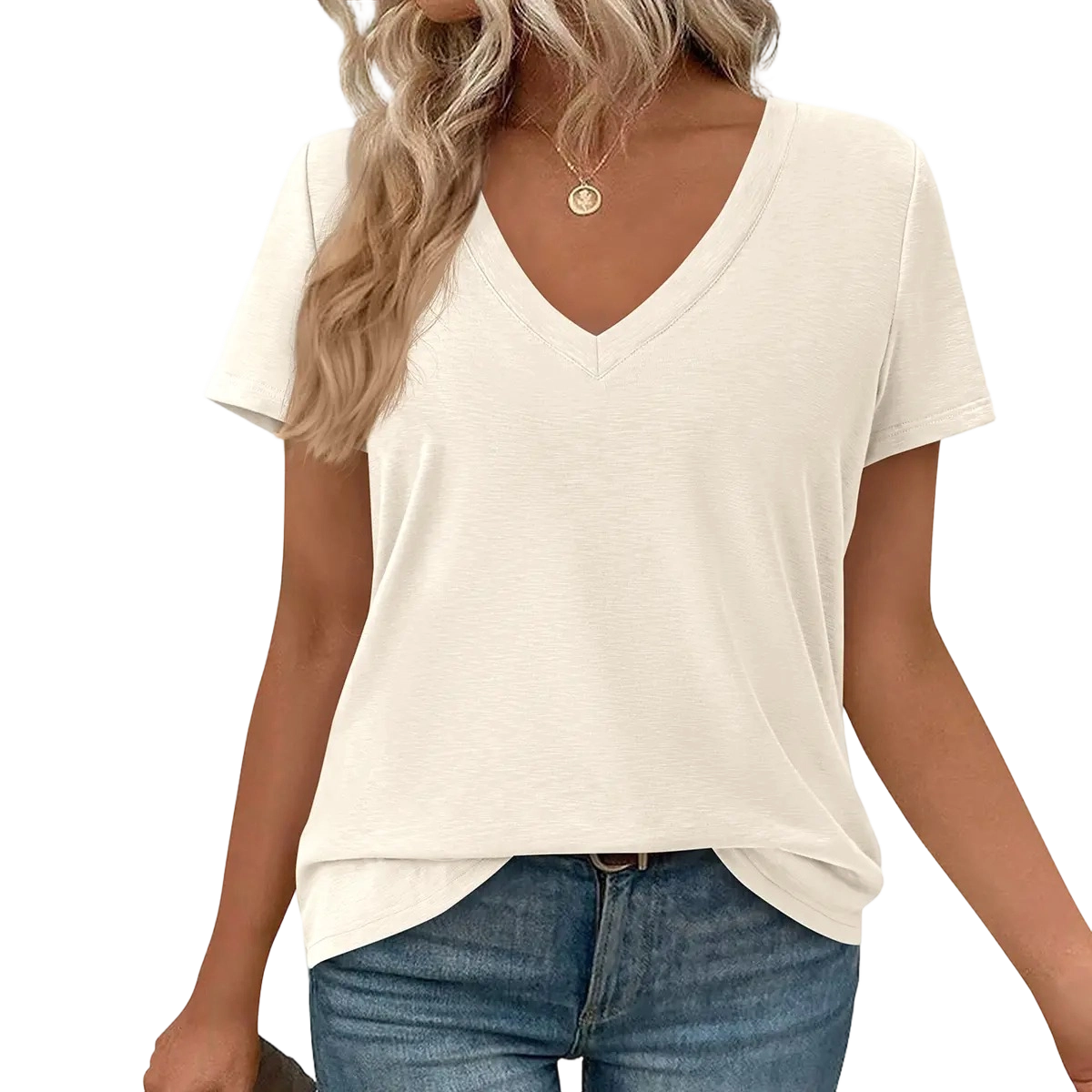 Oversized Tshirts Shirts for Women Summer Tops Casual Short Sleeve V Neck Loose Basic Tees Spring Clothes