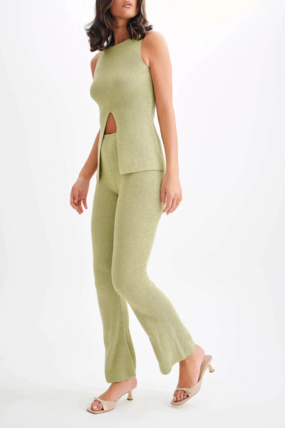 Casual Style Straight Leg Knit Pant