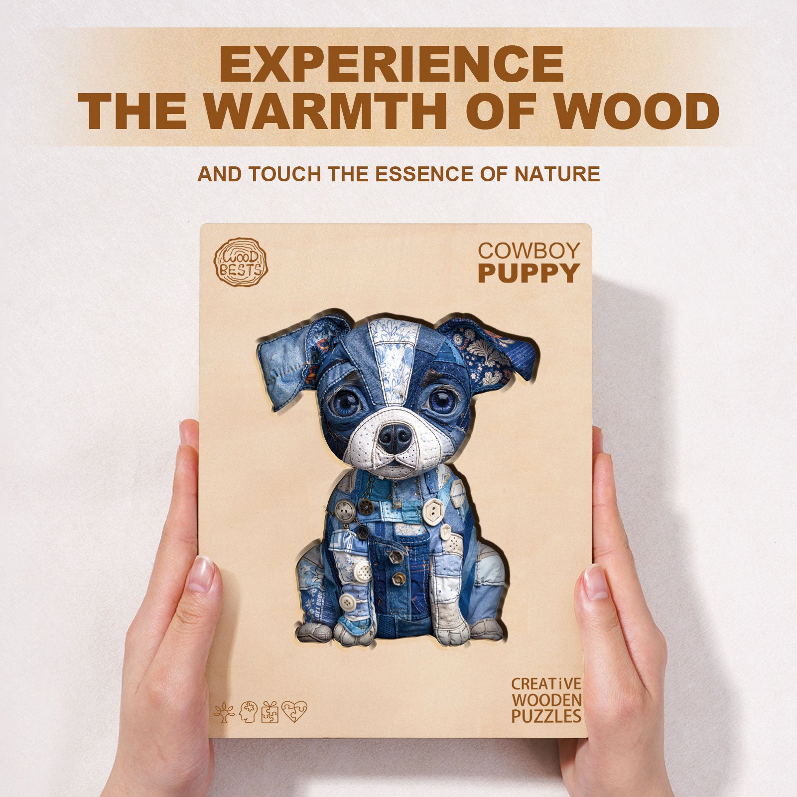 Cowboy Puppy Wooden Jigsaw Puzzle
