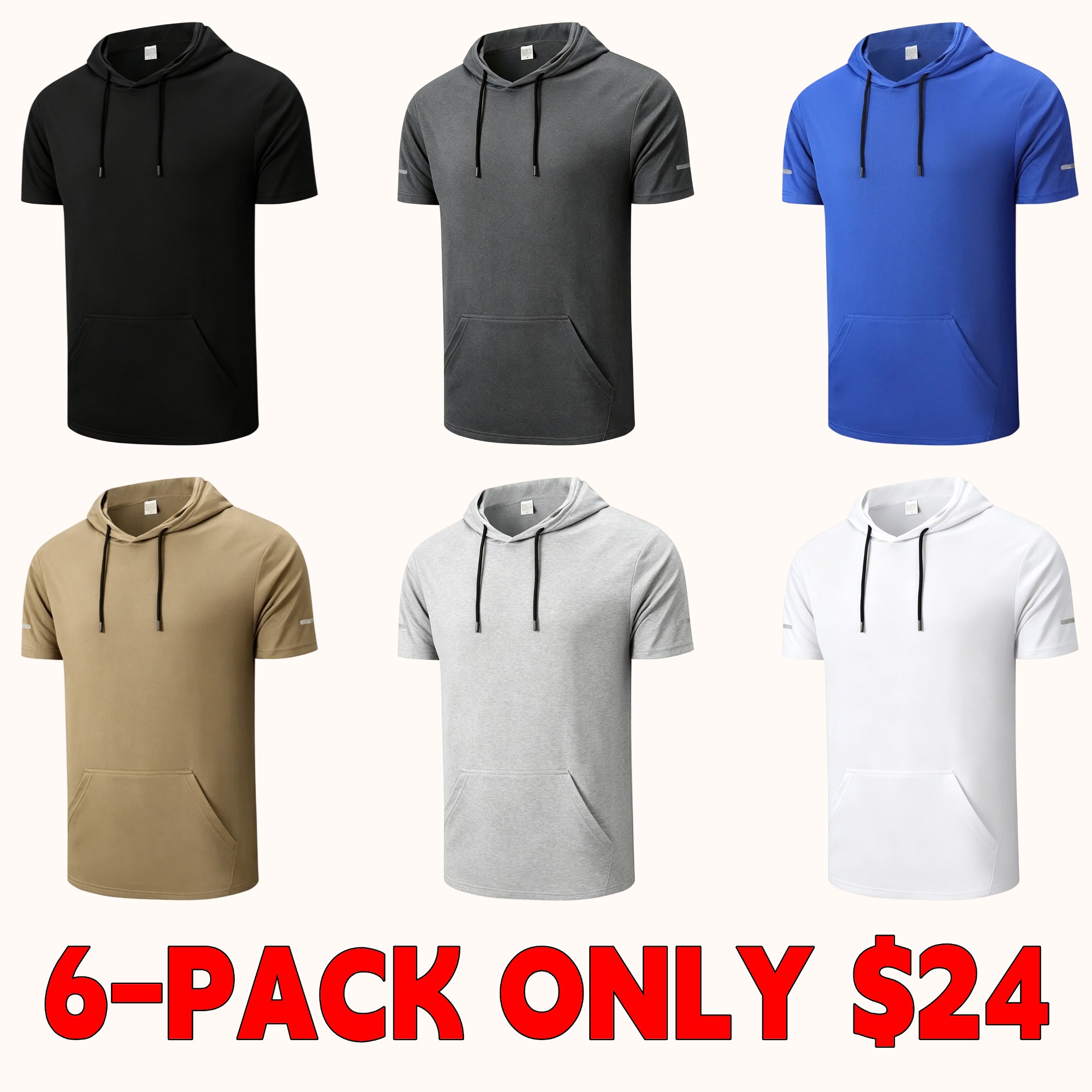 Men's Lightweight Outdoor Hooded T-Shirt — Featuring Smooth Mesh Fabric