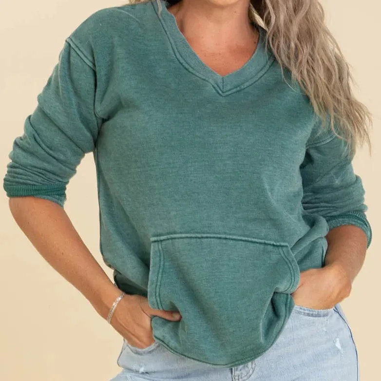 Cozy Campfire V-Neck Sweatshirt