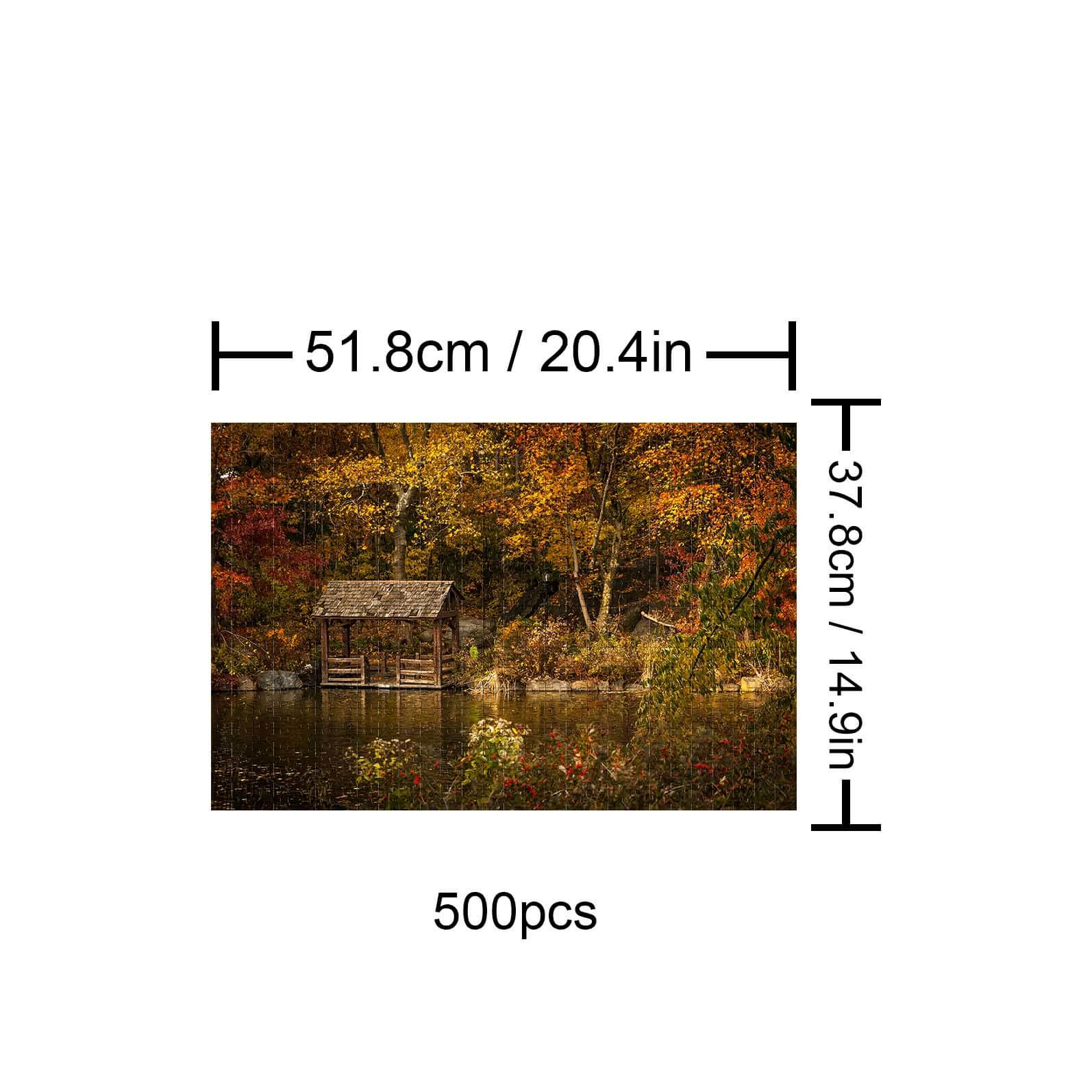 Autumn Lakeside 500 / 1000 Piece Puzzle