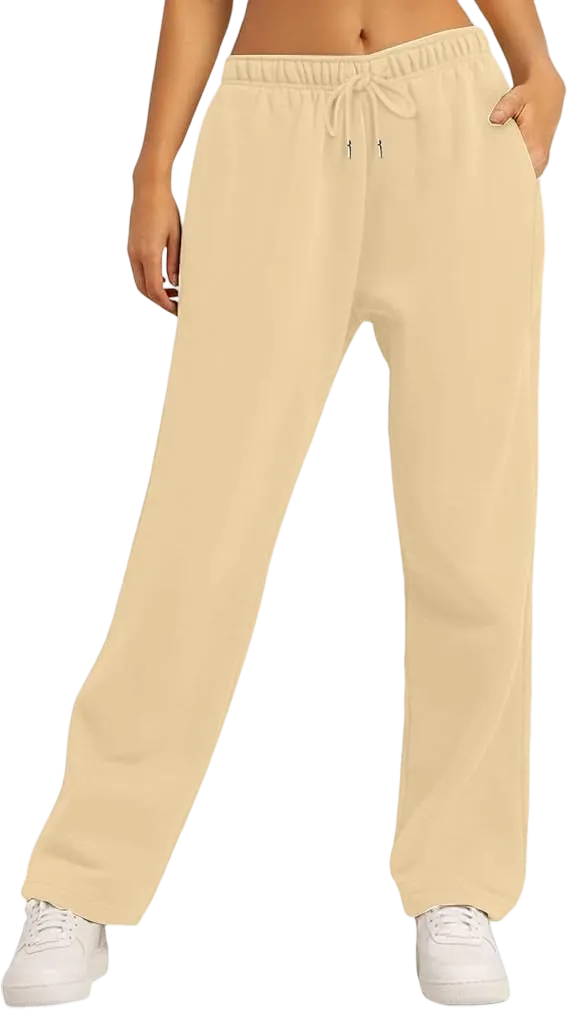 Women's Wide Leg Loose-Fit Fleece Sweatpants