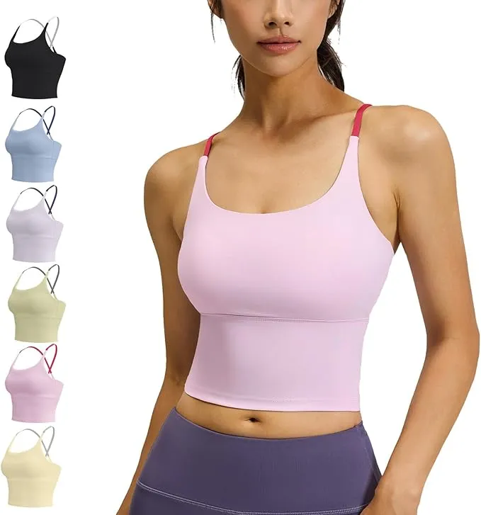 Women’s Criss Cross Support Sports Bra Crop Top