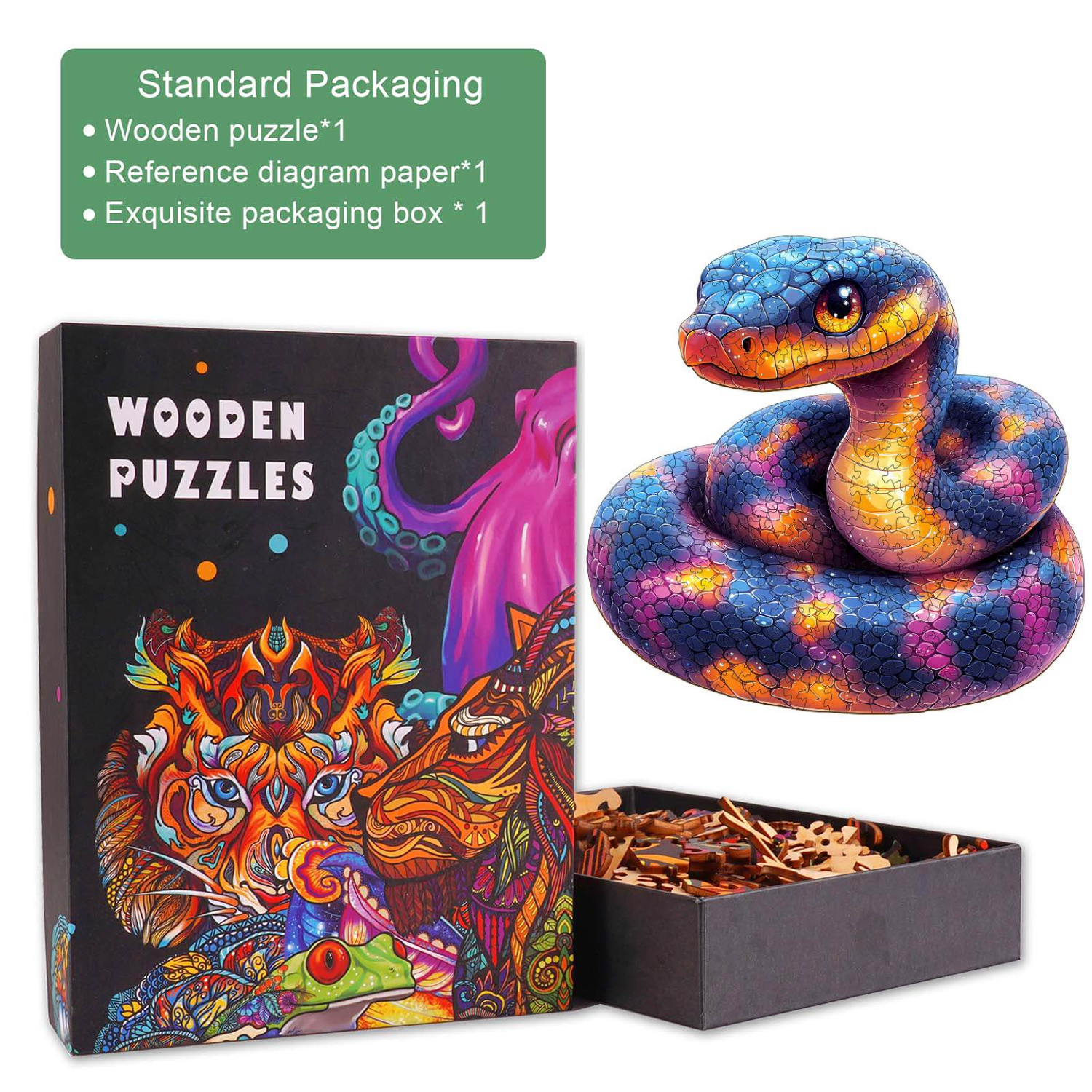 Snake Wooden Jigsaw Puzzle