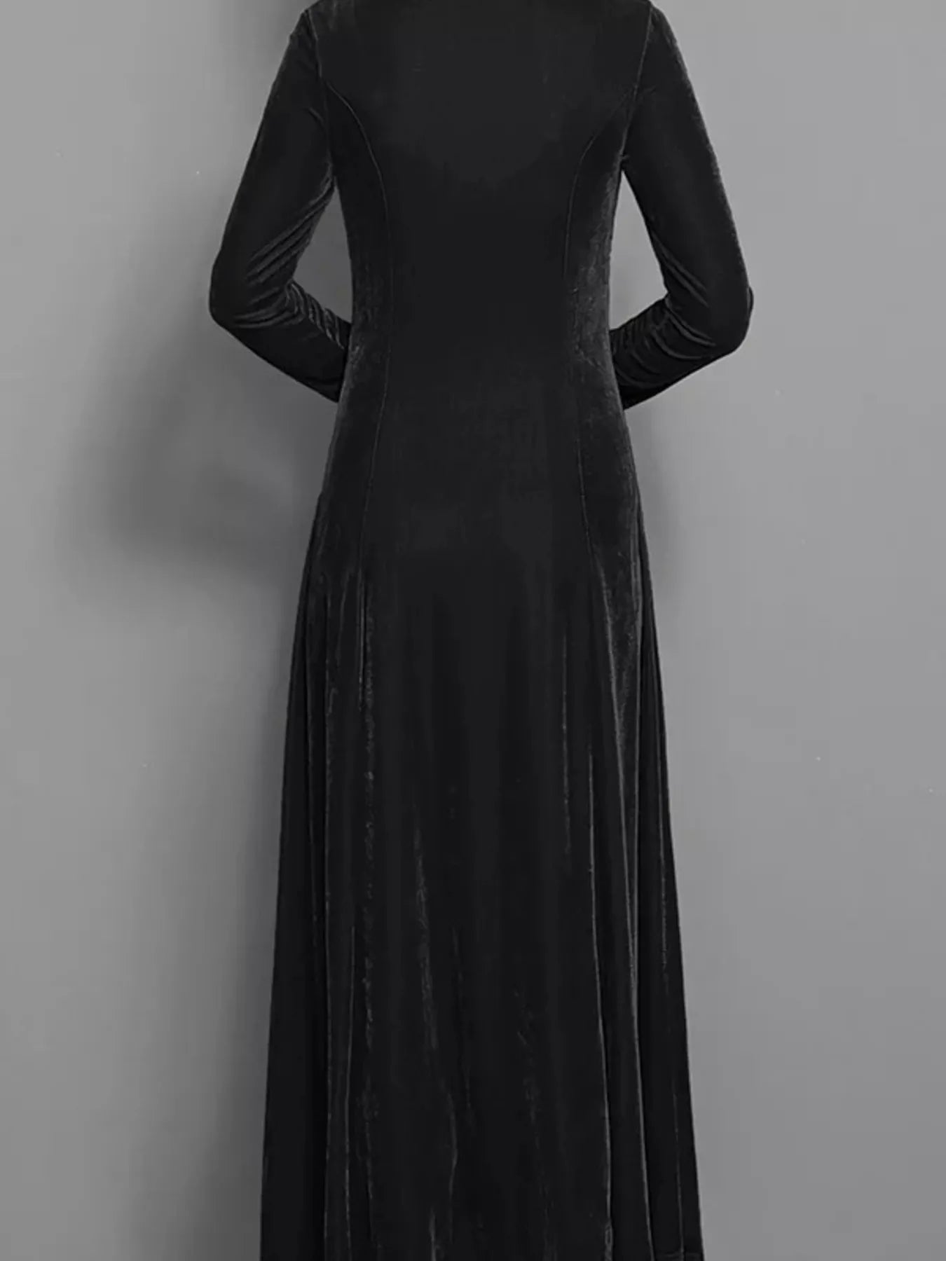 Velvet Long Sleeve A-Line Dress