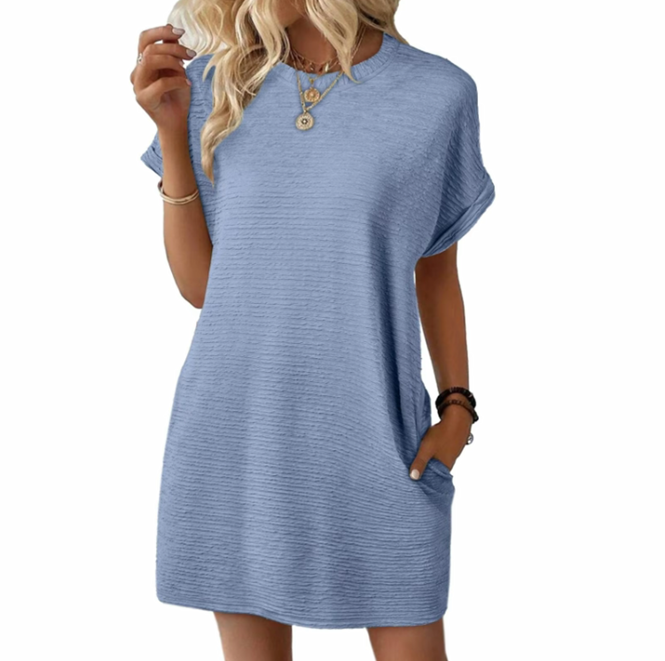 Women's Casual Mini Dress – Lightweight, Loose Fit, Summer Beach Outfit 2025