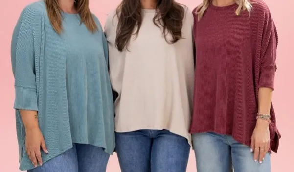 Raised Rib Easy Fit Top