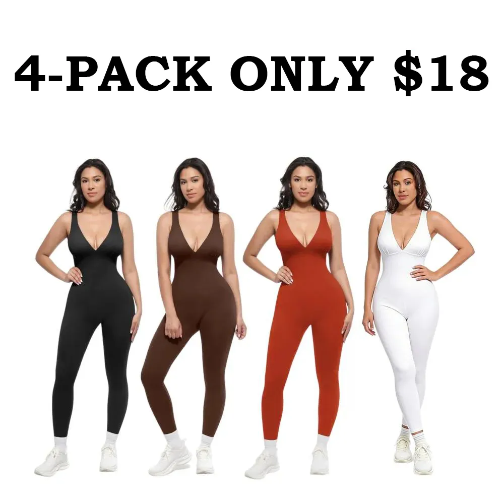 Women's Solid Deep V Shapewear