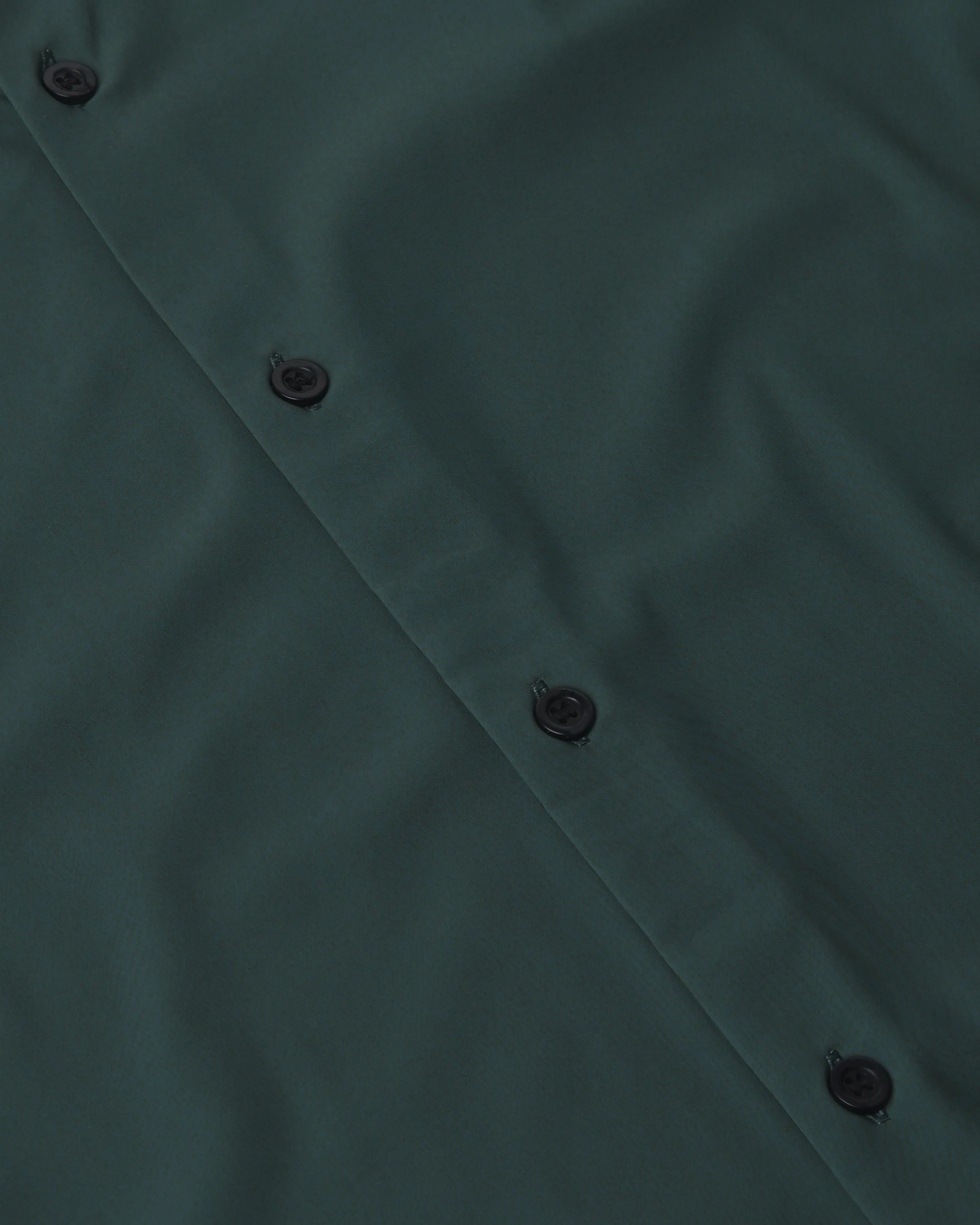 Leisure Soft And Comfortable Slim-Fit Dark Green Shirt