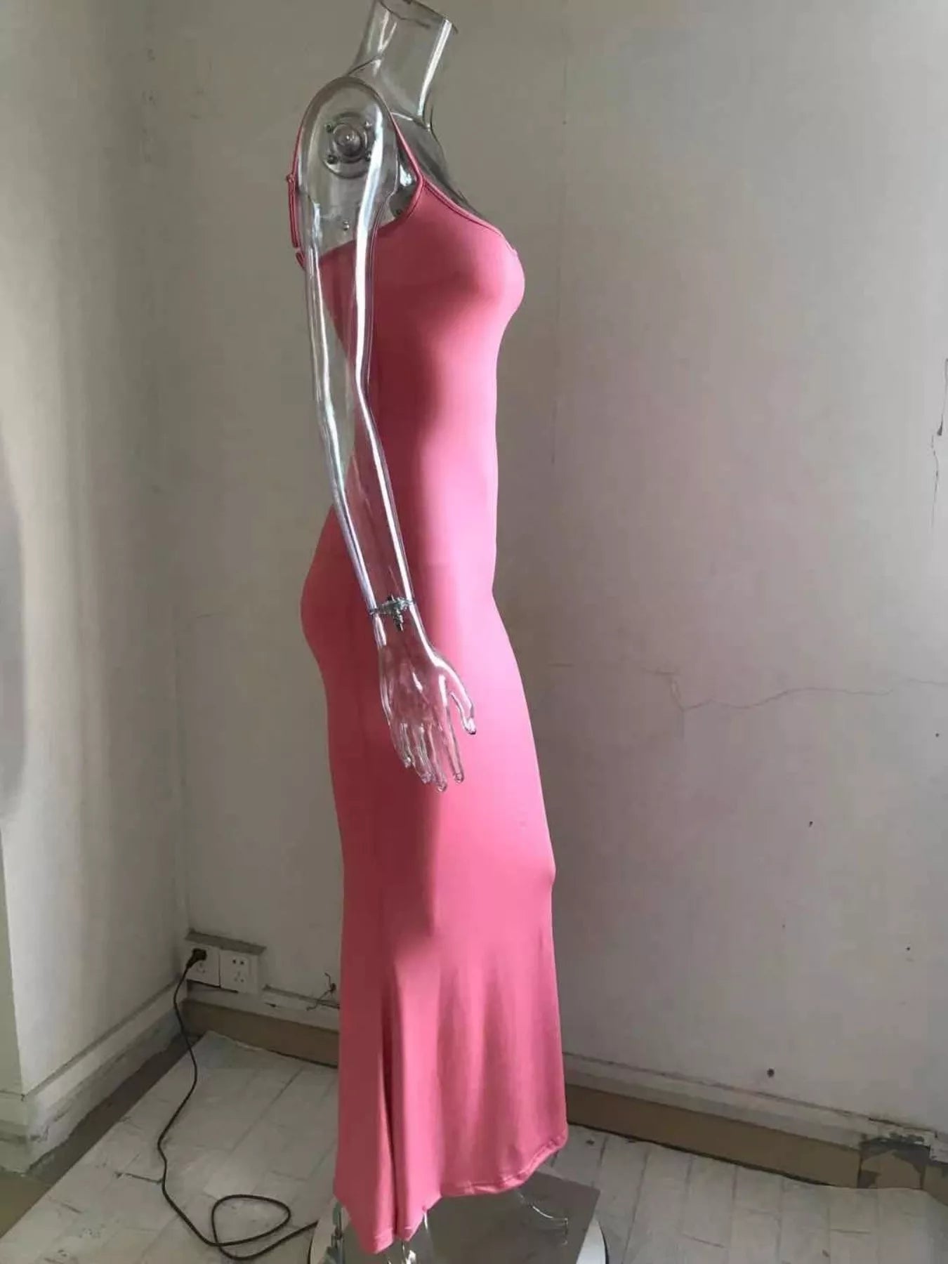 Spaghetti Strap Bodycon Maxi Dress