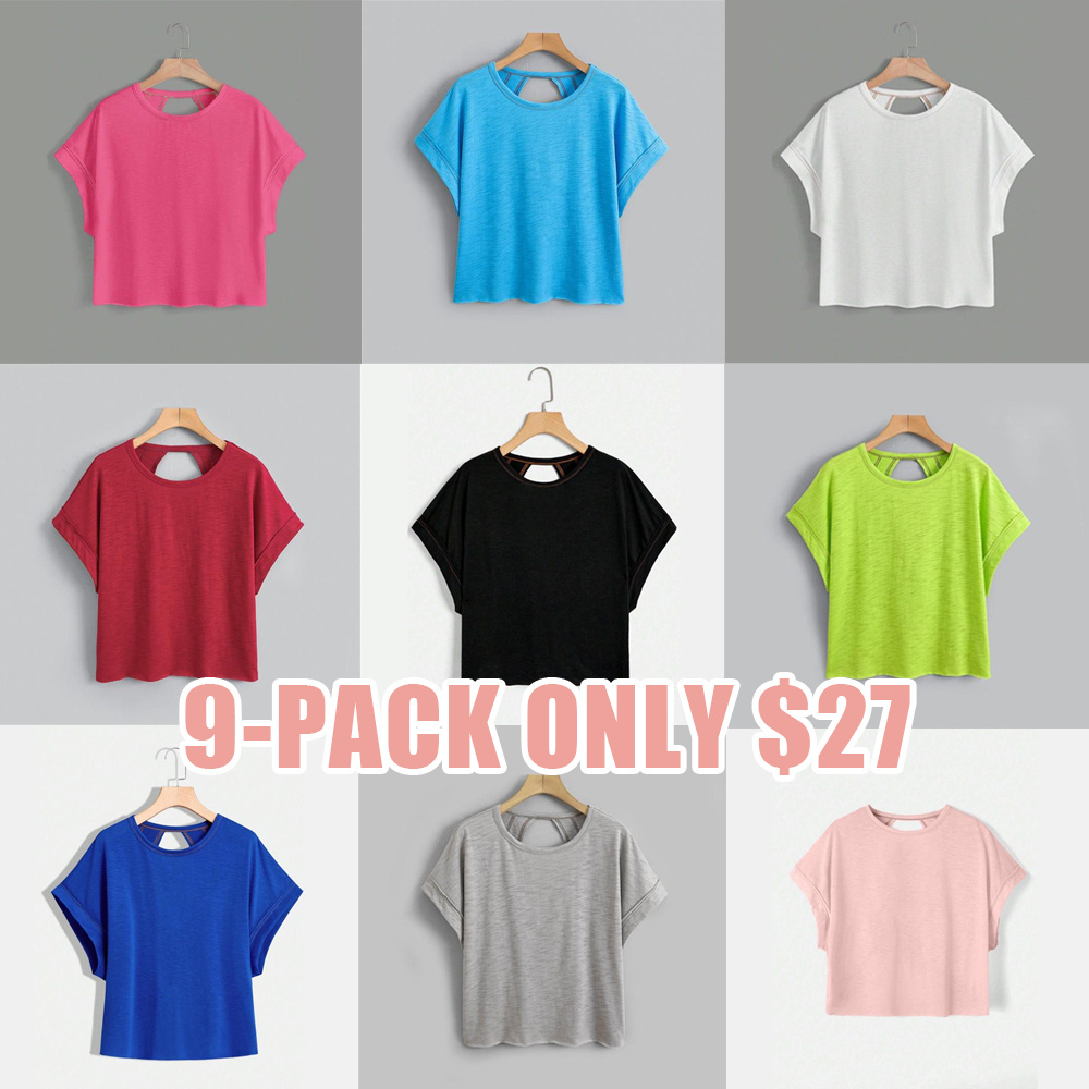 Women's Asymmetrical Cut-Out Batwing Tee