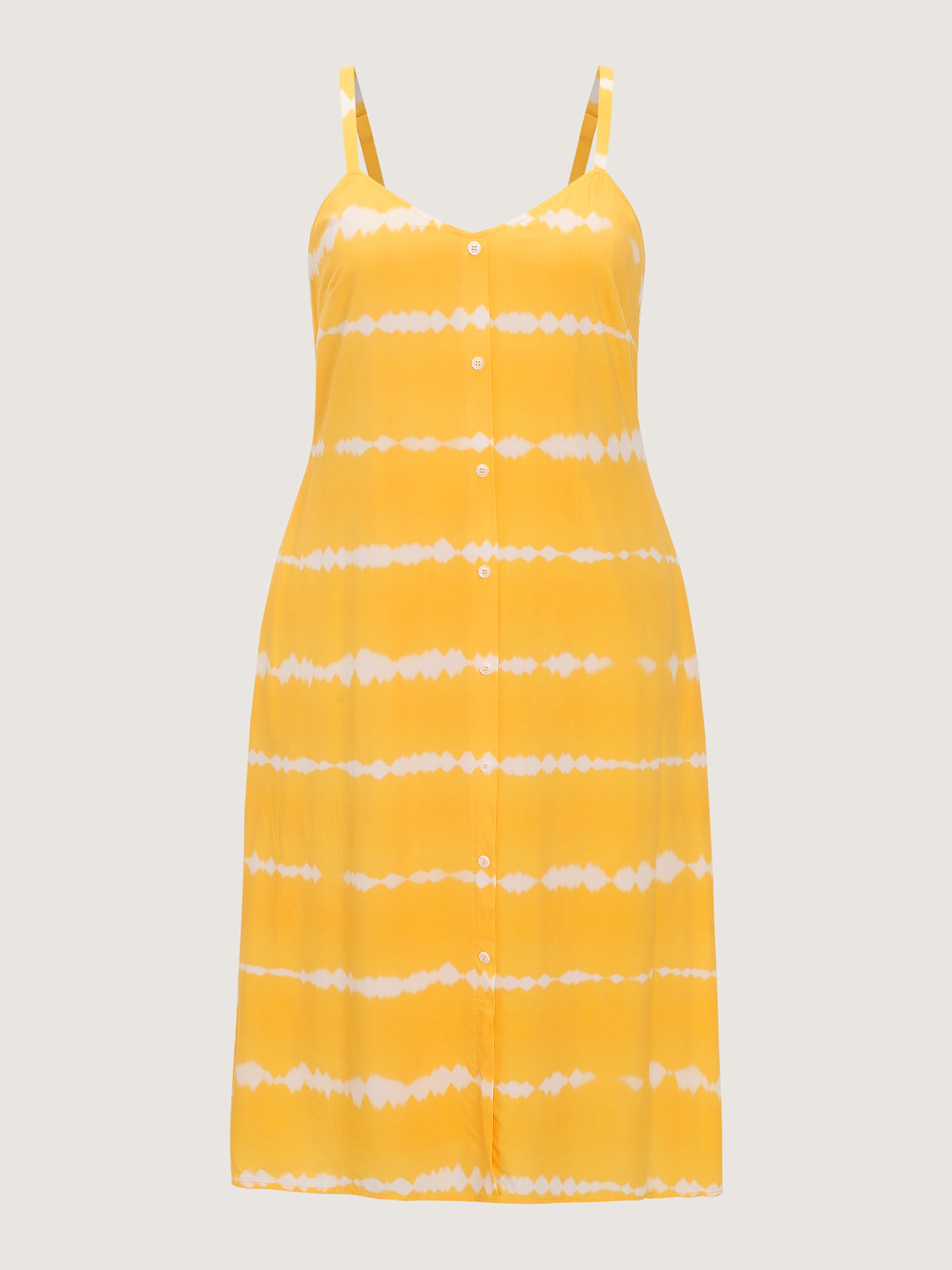 Zesty Striped Print A-Line Pockets Midi Dress
