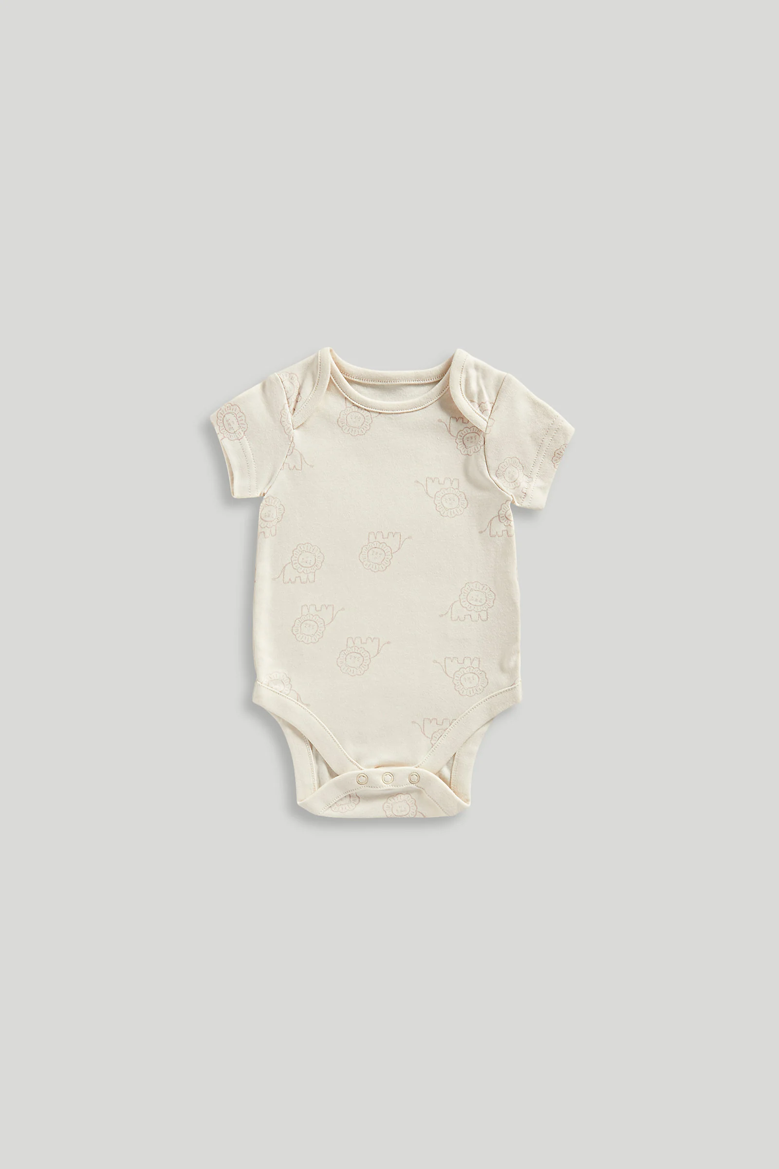 Big Cat Short-Sleeved Bodysuits - 5 Pack