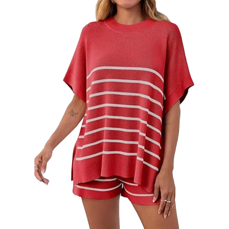 Women's Oversized Stripe Lounge Set