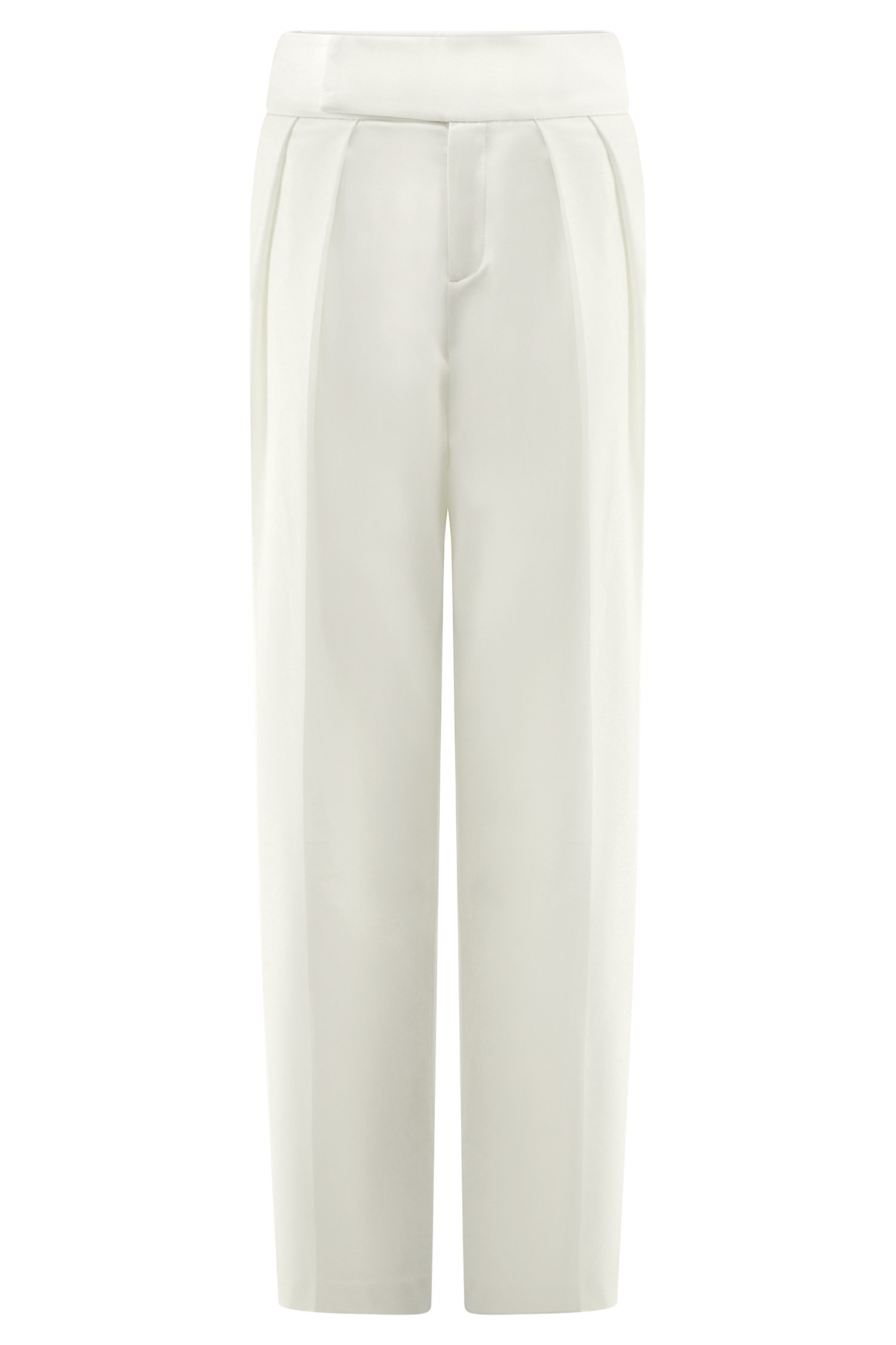 Ivory Pleated High Waisted Pants