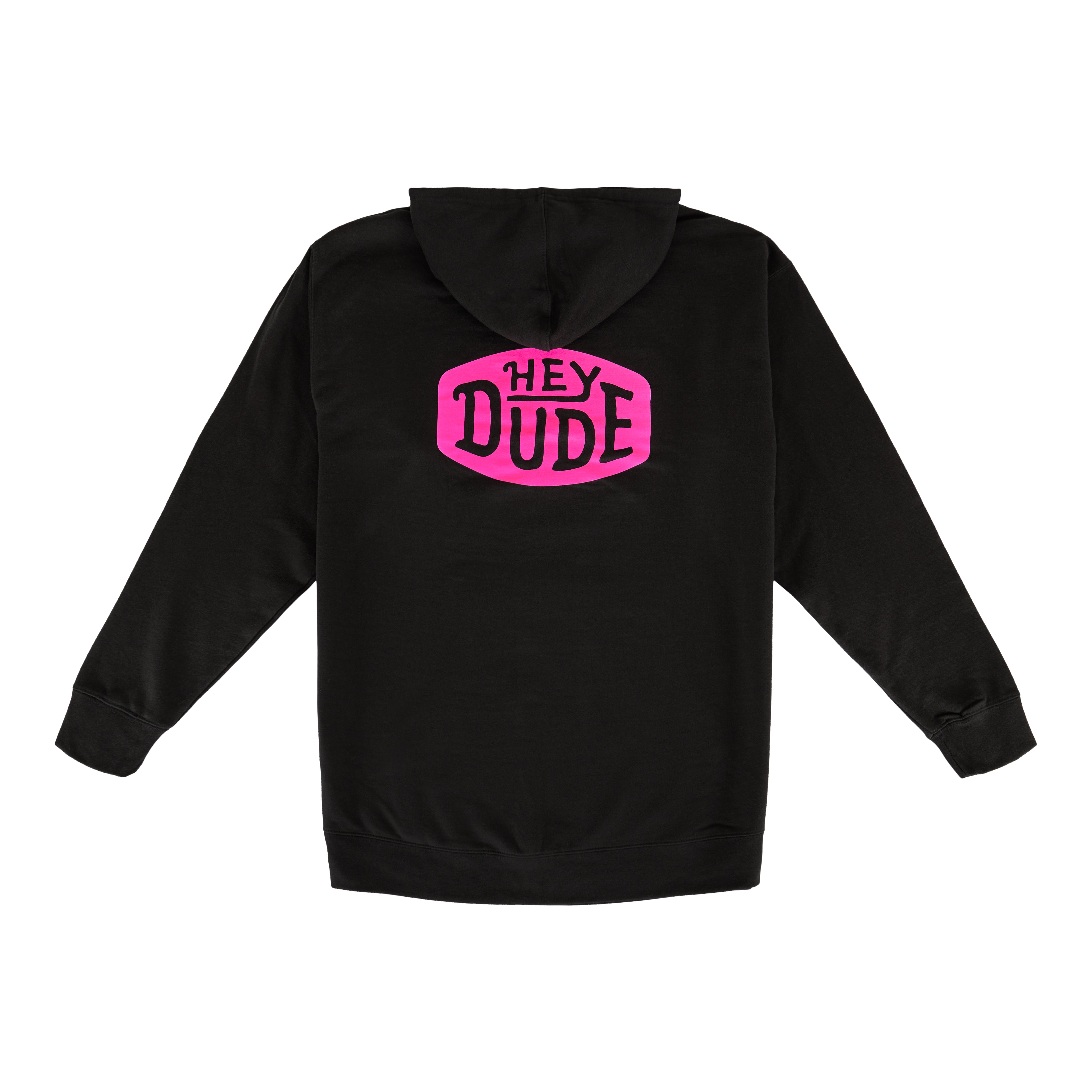Go To Buckle Hoodie - Black/Pink