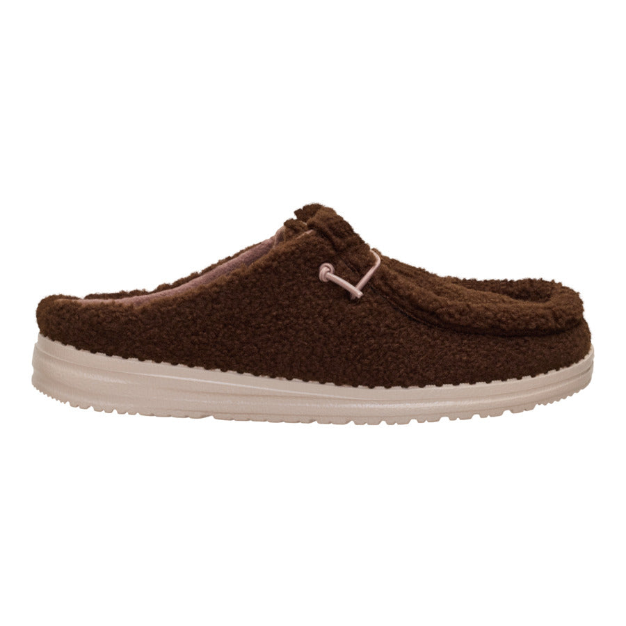Wendy Slip Sherpa - Dark Brown