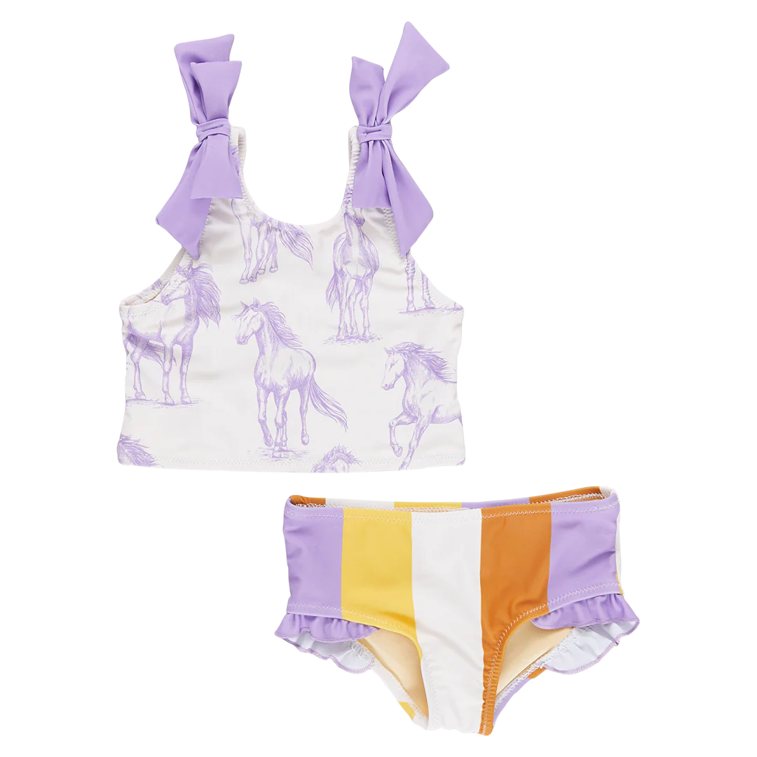Shelly Tankini Lavender Horses