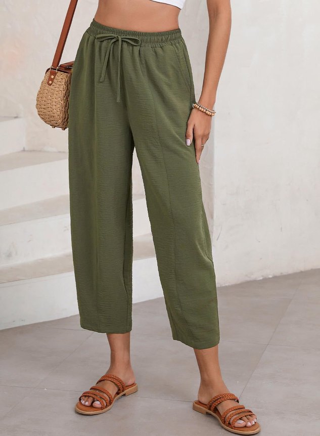 Plain Loose Simple Pants