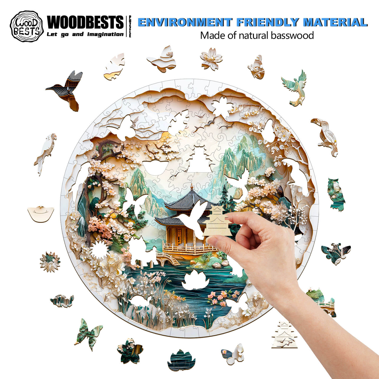 3D Chinese Landscape Painting Wooden Jigsaw Puzzle