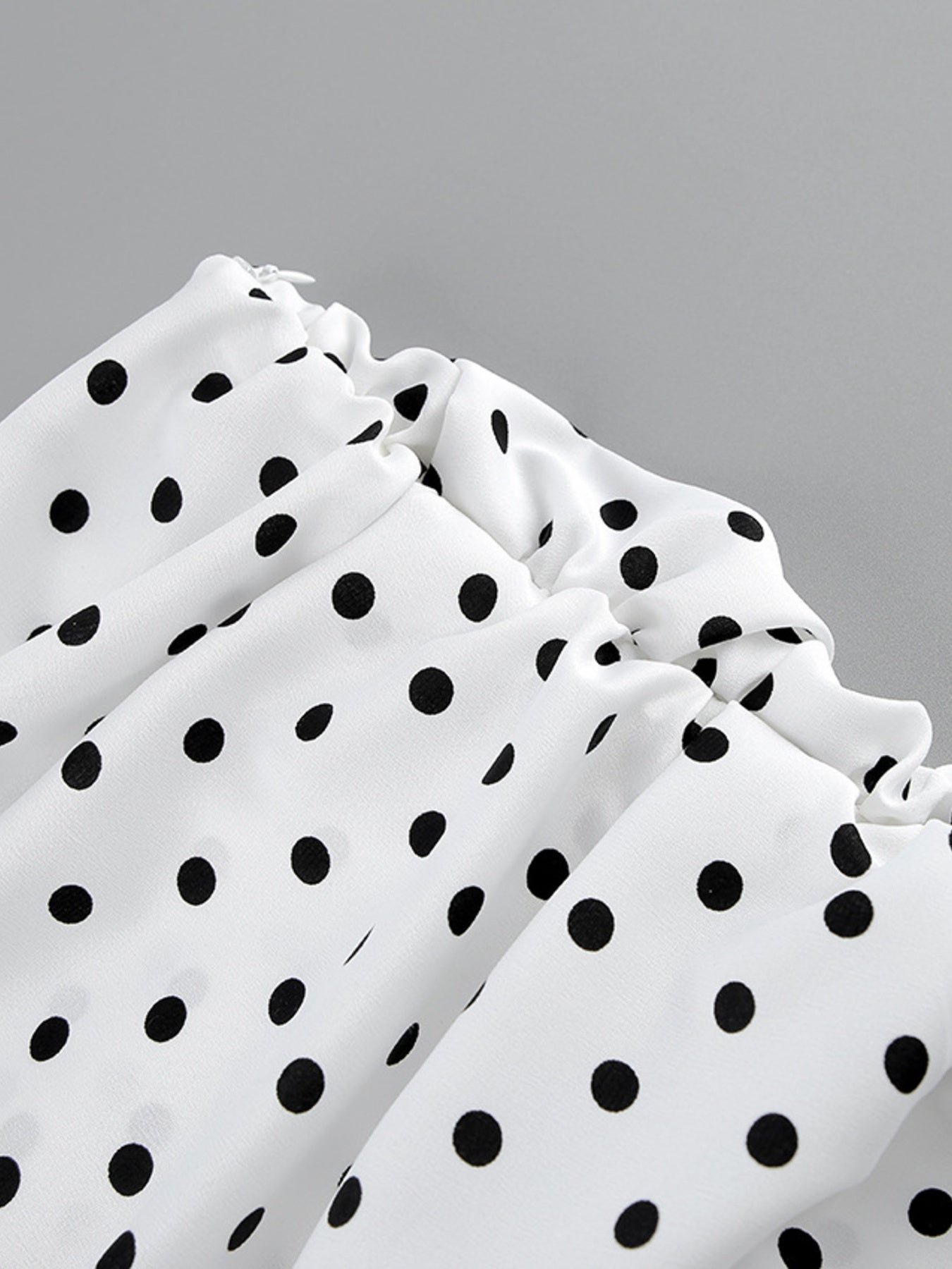 Polka Dot Ruffle Hem Maxi Skirt