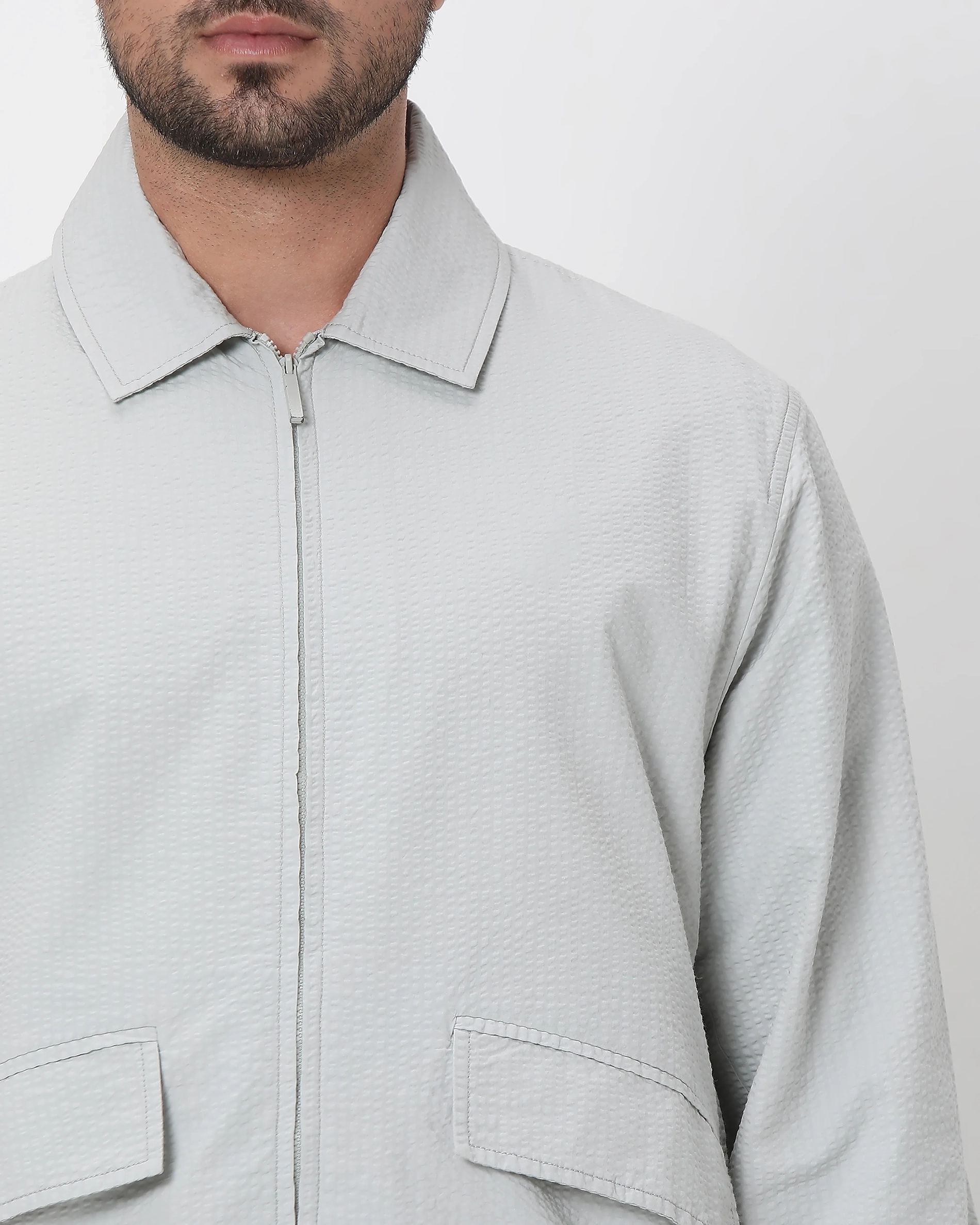 Versatile Comfortable Slim-Fit Beige Cotton Jacket