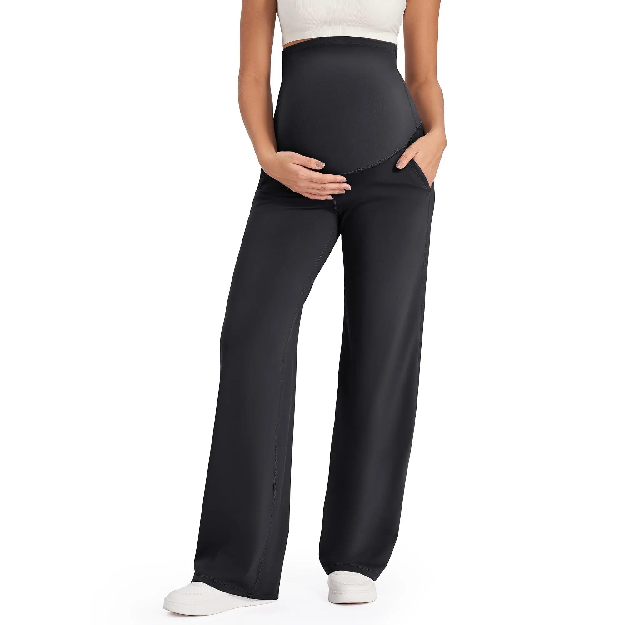 🔥Maternity Wide Leg Pants for Comfortable Pregnancy Pregnant Prenatal
