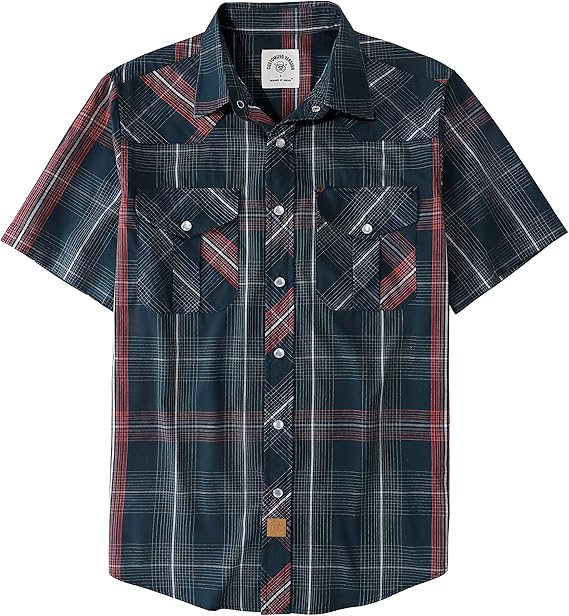 Men's Ely Cattleman Short Sleeve Stripe Western Snap Shirt