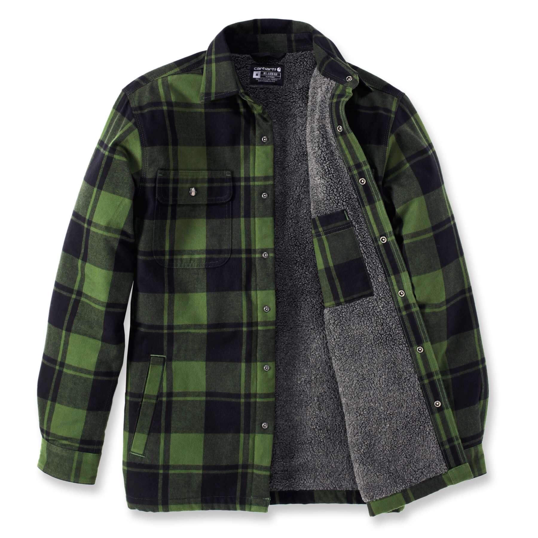 CHT Heavyweight Flannel Relaxed Fit Sherpa-Lined Shirt Jacket 105939