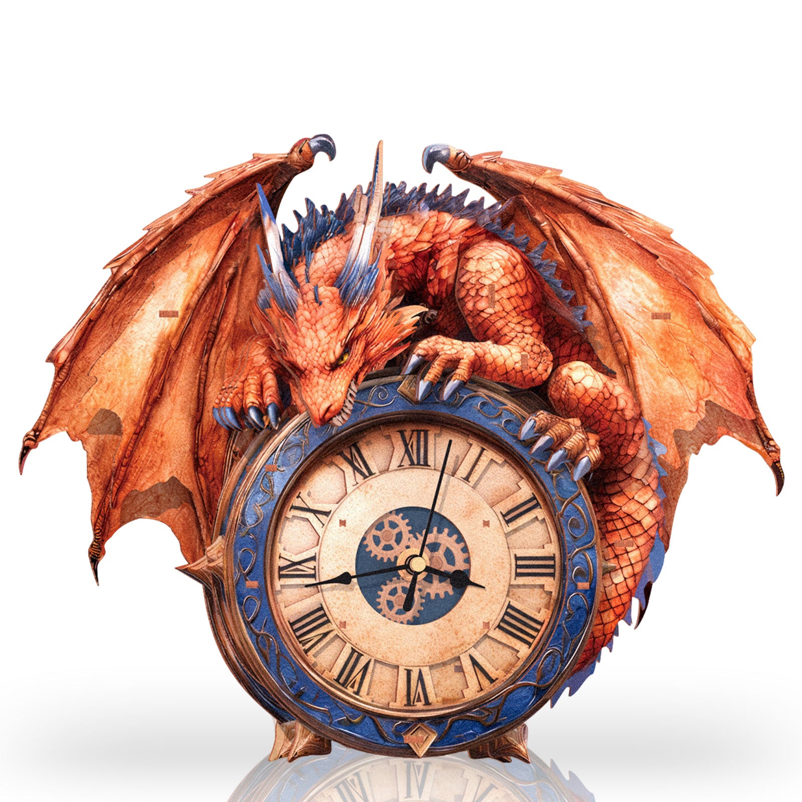 Flame Dragonâ€“ DIY Wooden Clock, 3D Puzzle Craft Kit