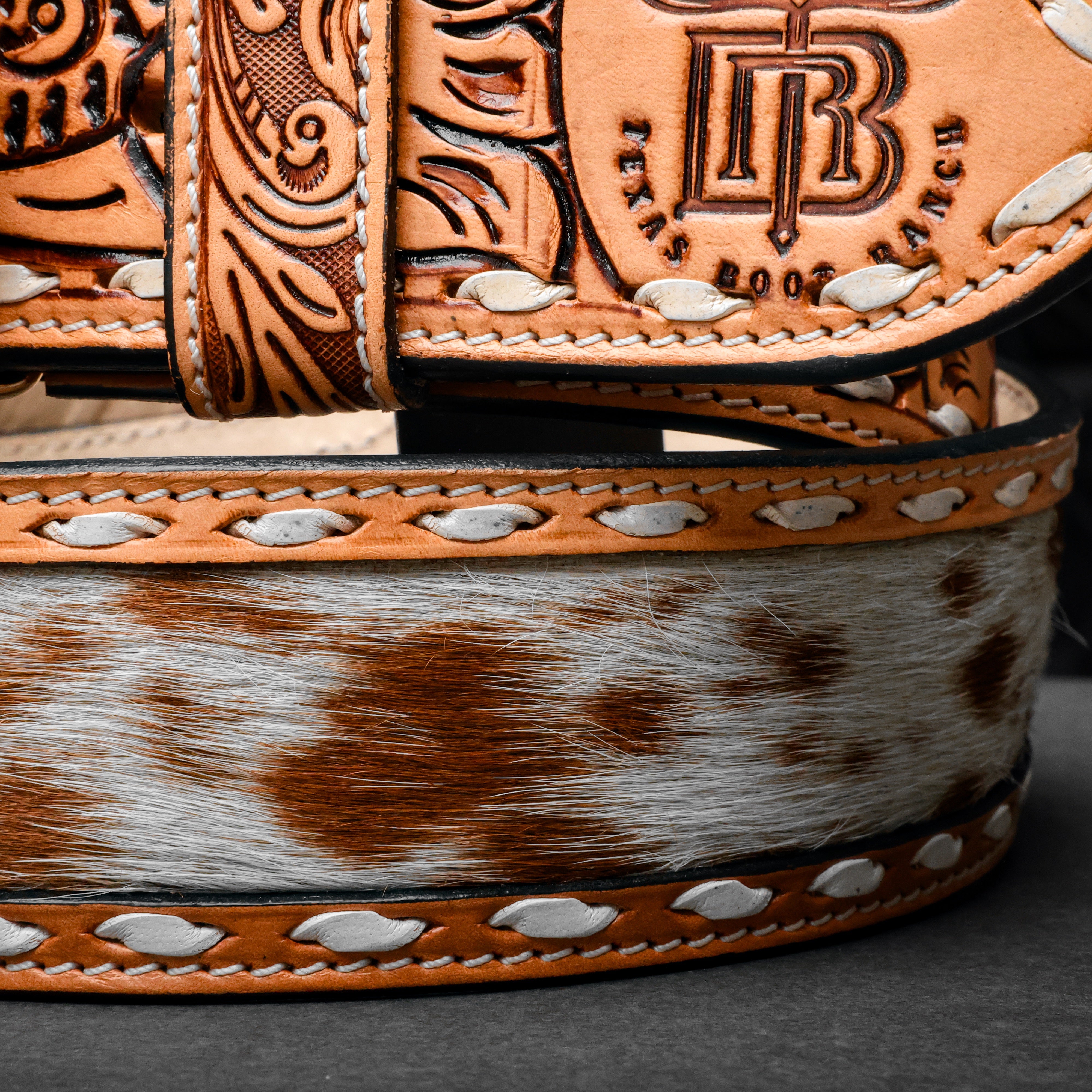 2 Inch Hand-Tooled Artesanal Genuine Cowhide Leather Belt