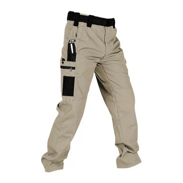 Men's Tactical Work Pants with Multi-Pocket Zipper Design – Durable Outdoor Utility Trousers