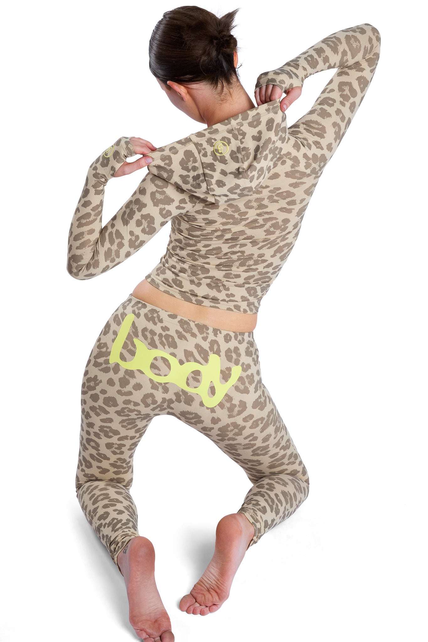 BASICS HOODIE 2.0 (IVORY LEOPARD/YELLOW)