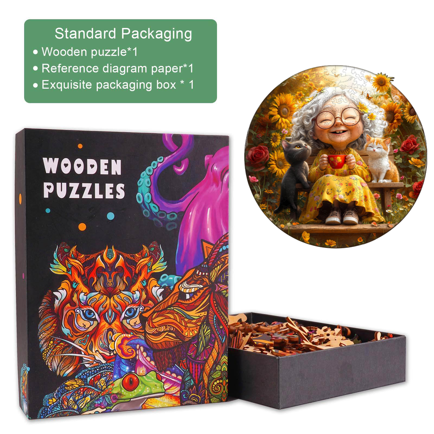 Sunny afternoon Wooden Jigsaw Puzzle