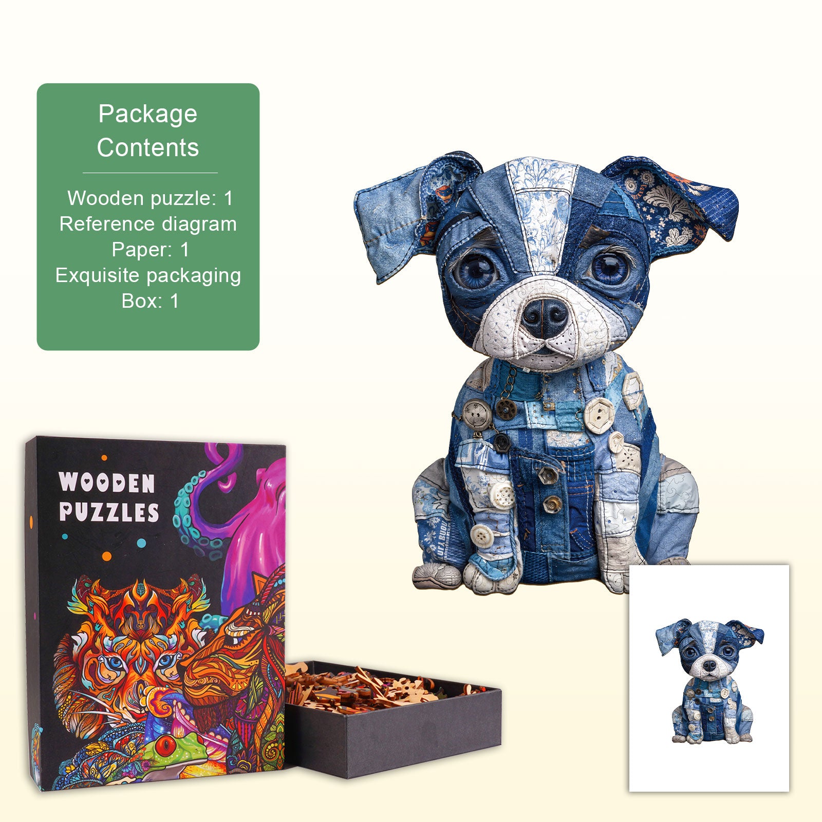 Cowboy Puppy Wooden Jigsaw Puzzle