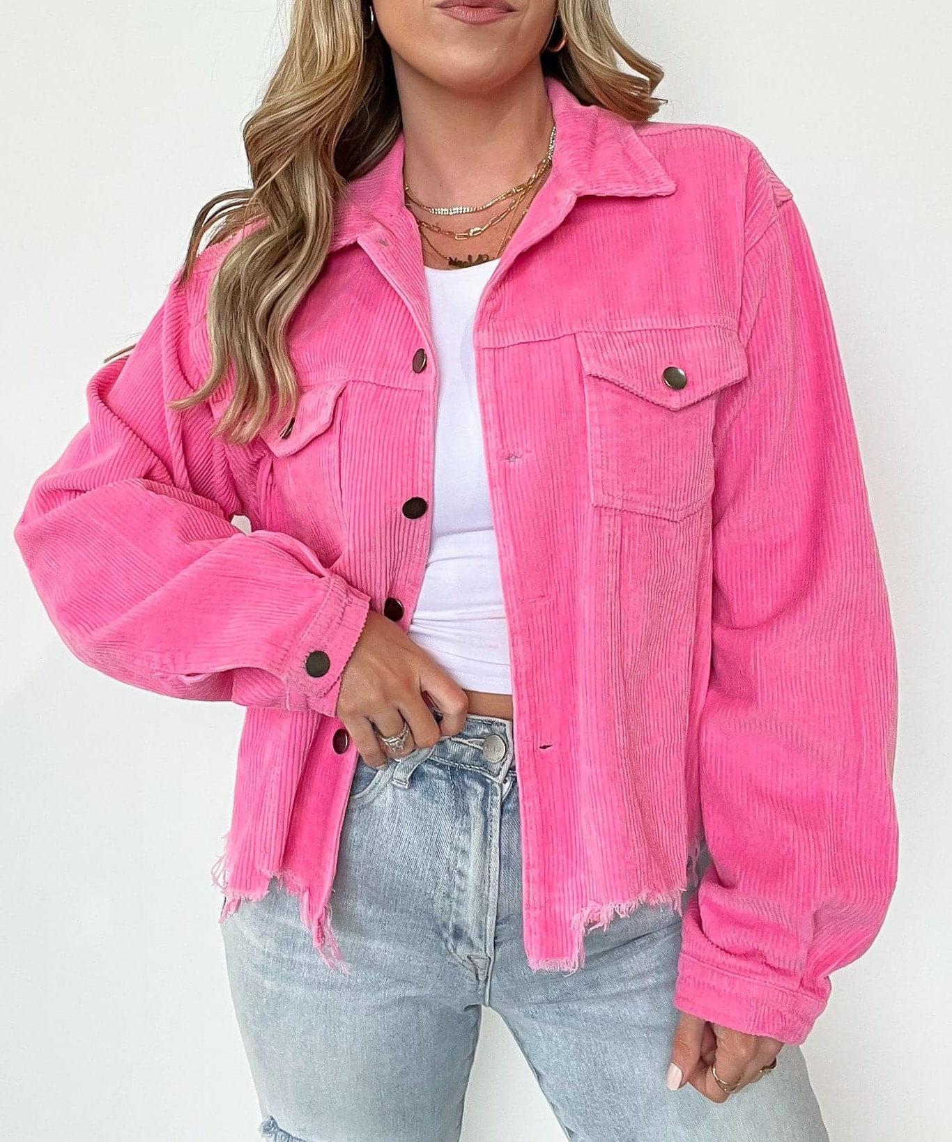 Mainstream Raw Edge Corduroy Jacket