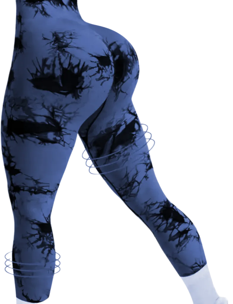 Women's High-Waisted Tie-Dye Cropped Leggings - Tummy Control