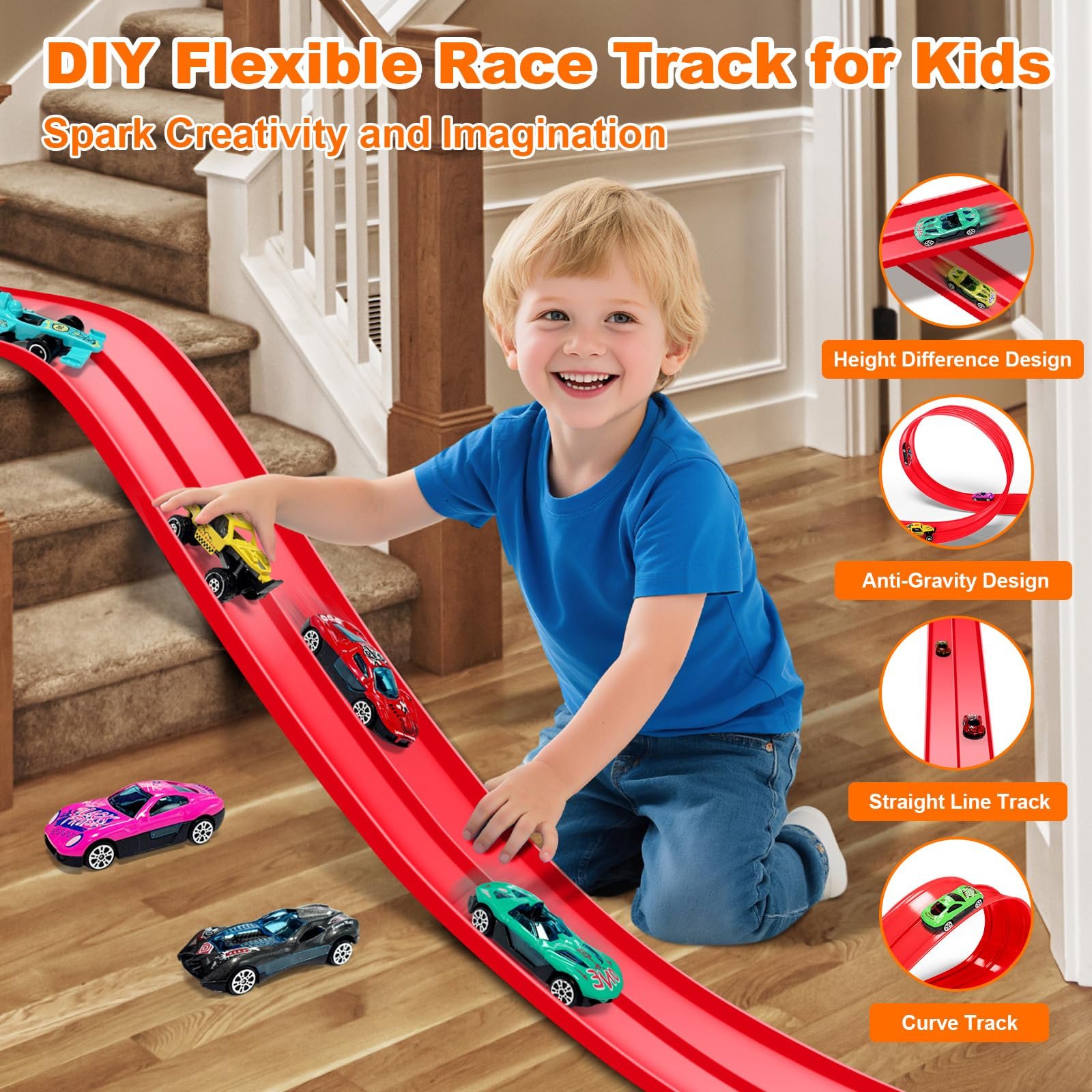 🏆Flash Sale⚡🎄🎁 2025 Christmas Surprise Gift: DIY Flexible Racing Track Toy 🚗✨