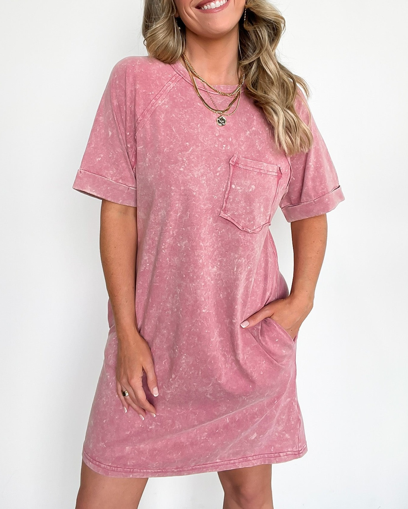 Short Sleeve Pocket T-Shirt Dress