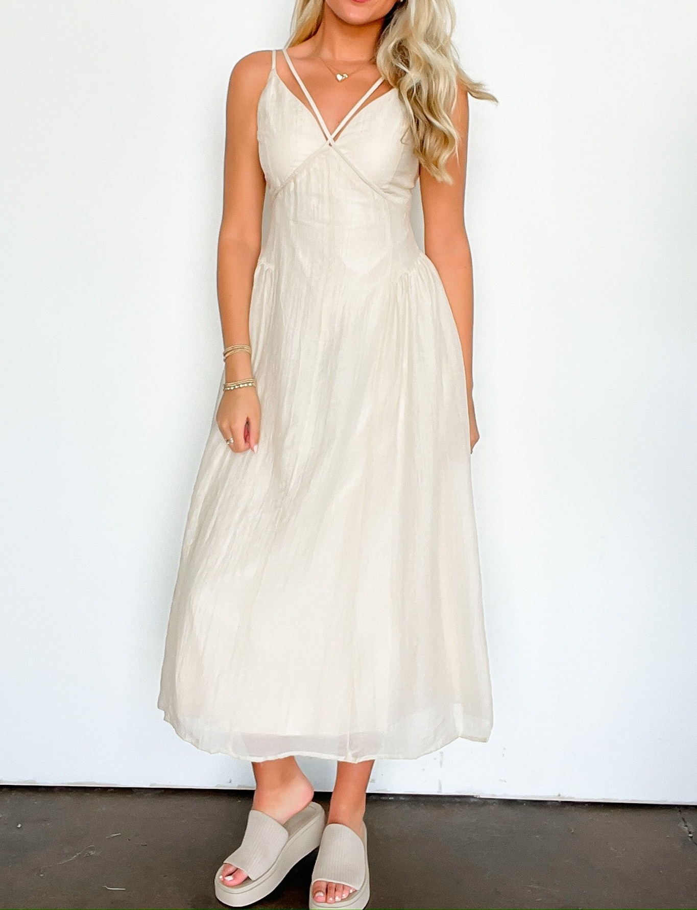 Questa Cutout Neckline Maxi Dress