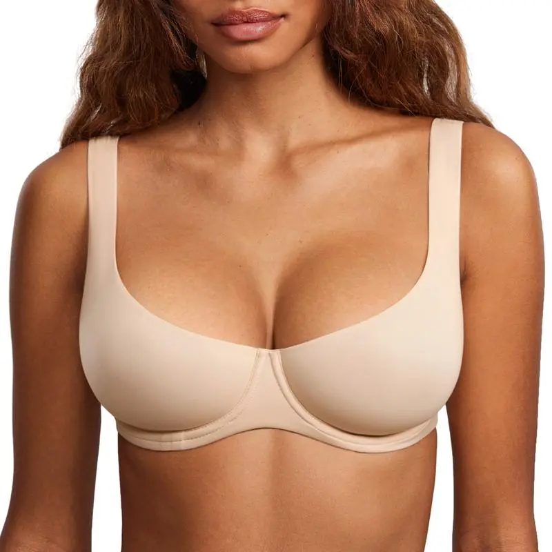 Women's No Padded Underwire Balconette Bra