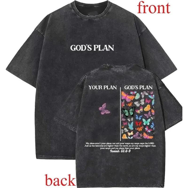 Women's God's Plan Washed Vintage Tee