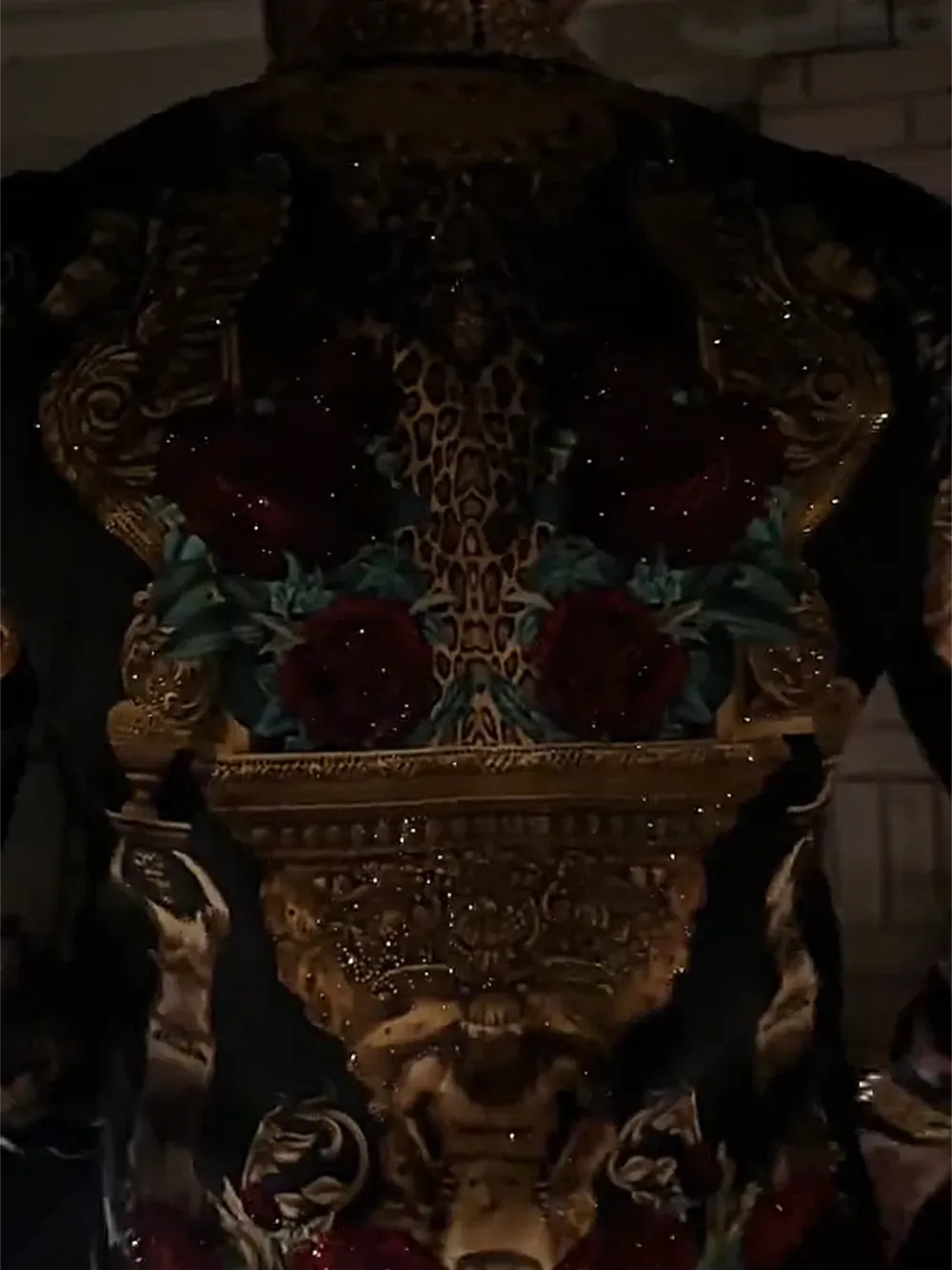 Men'S Shiny Rhinestone Pattern Shirt