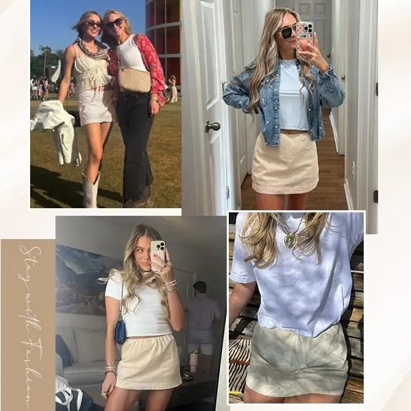 Women’s Cotton Linen A-Line Skorts with Ruffle Waistband