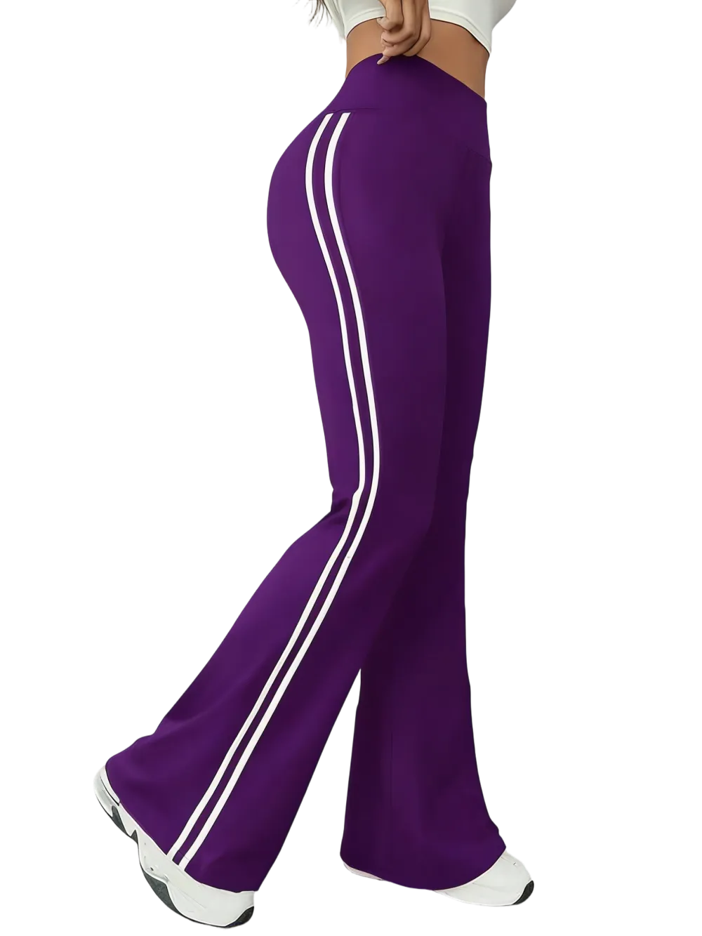 Women’s High Waist Colorblock Flared Sport Pants