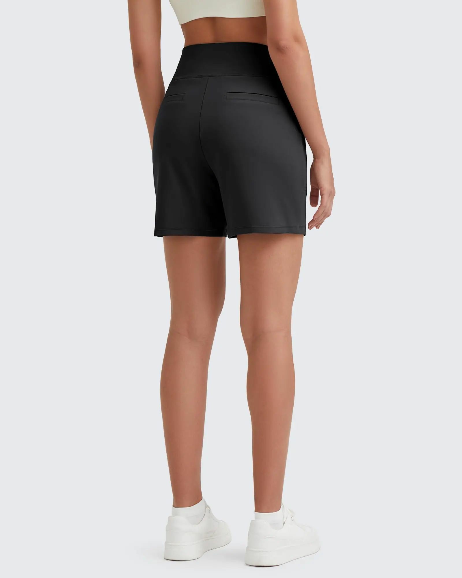 Women's Athletic Shorts High Waisted Running Yoga Shorts Summer Casual Burmuda Shorts with Pockets Activewear