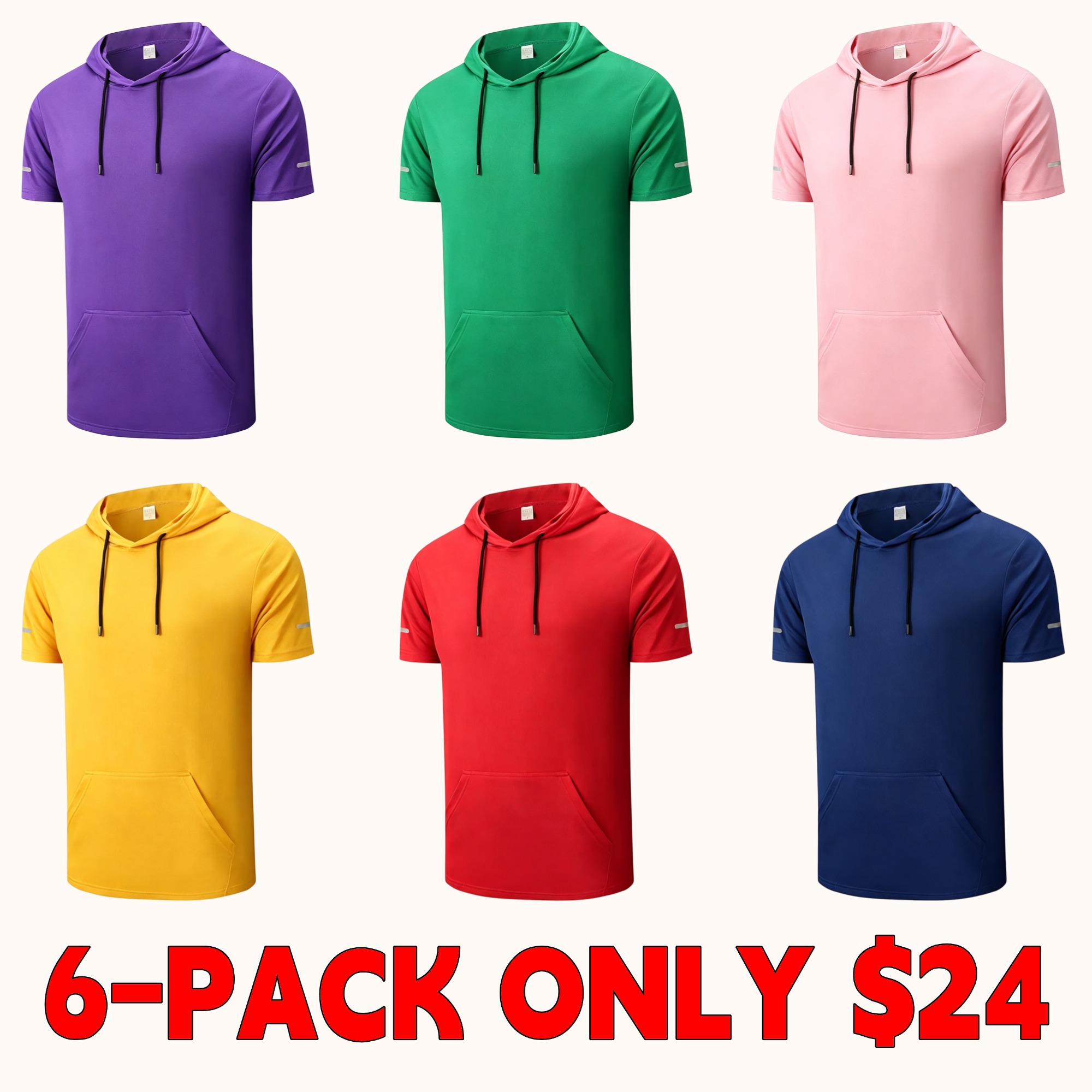 Men's Lightweight Outdoor Hooded T-Shirt — Featuring Smooth Mesh Fabric